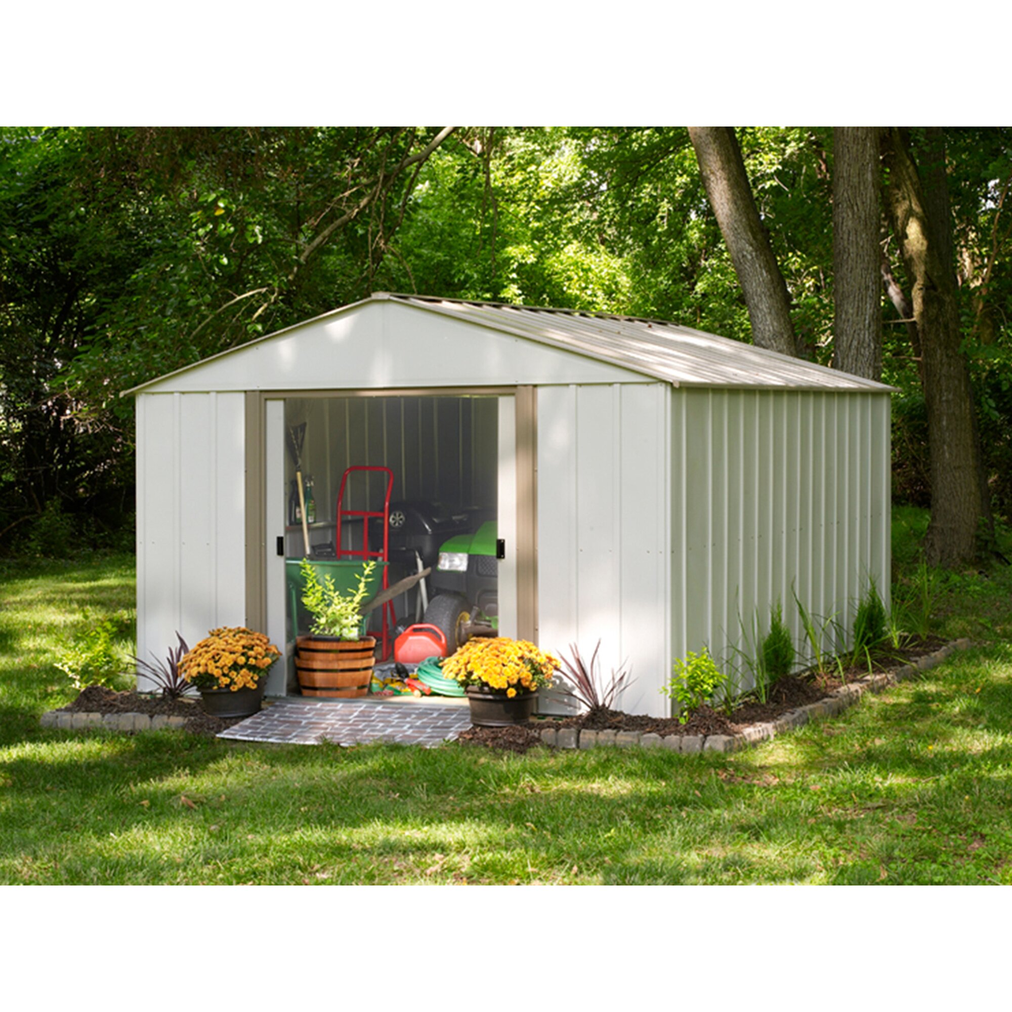 8 ft. w x 8 ft. d american wood storage shed wayfair